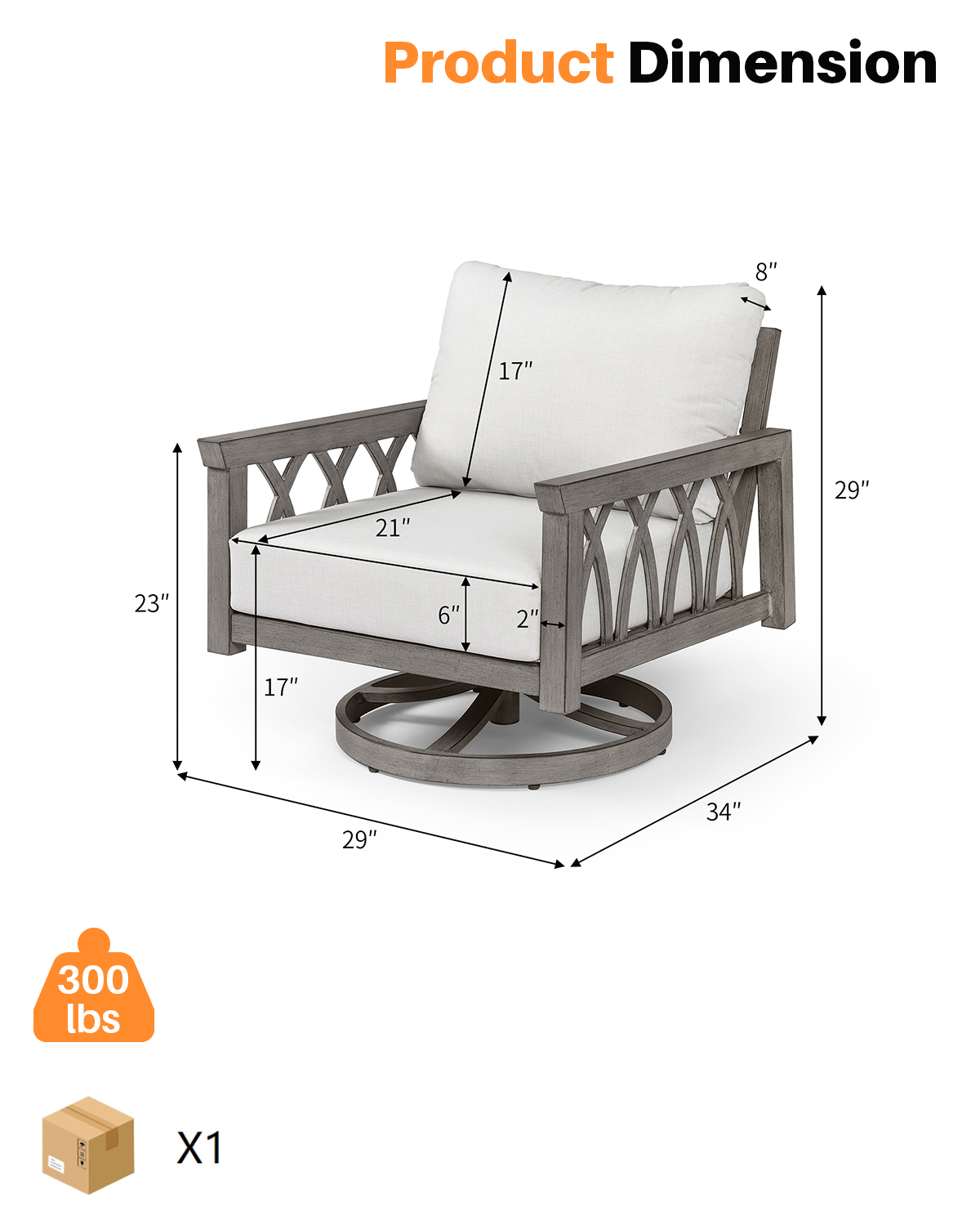 SeeHill Swivel Aluminum Armcha - Outdoor Furniture Metal Chairs review and price
