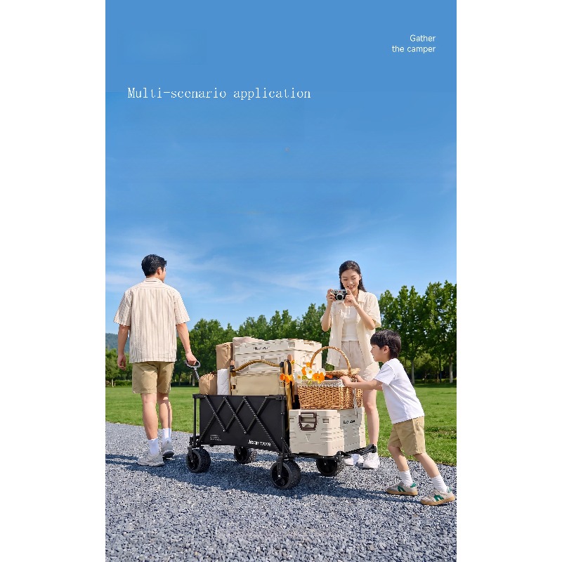 Folding Camping Wagon Cart Out - Outdoor Furniture Metal review and price