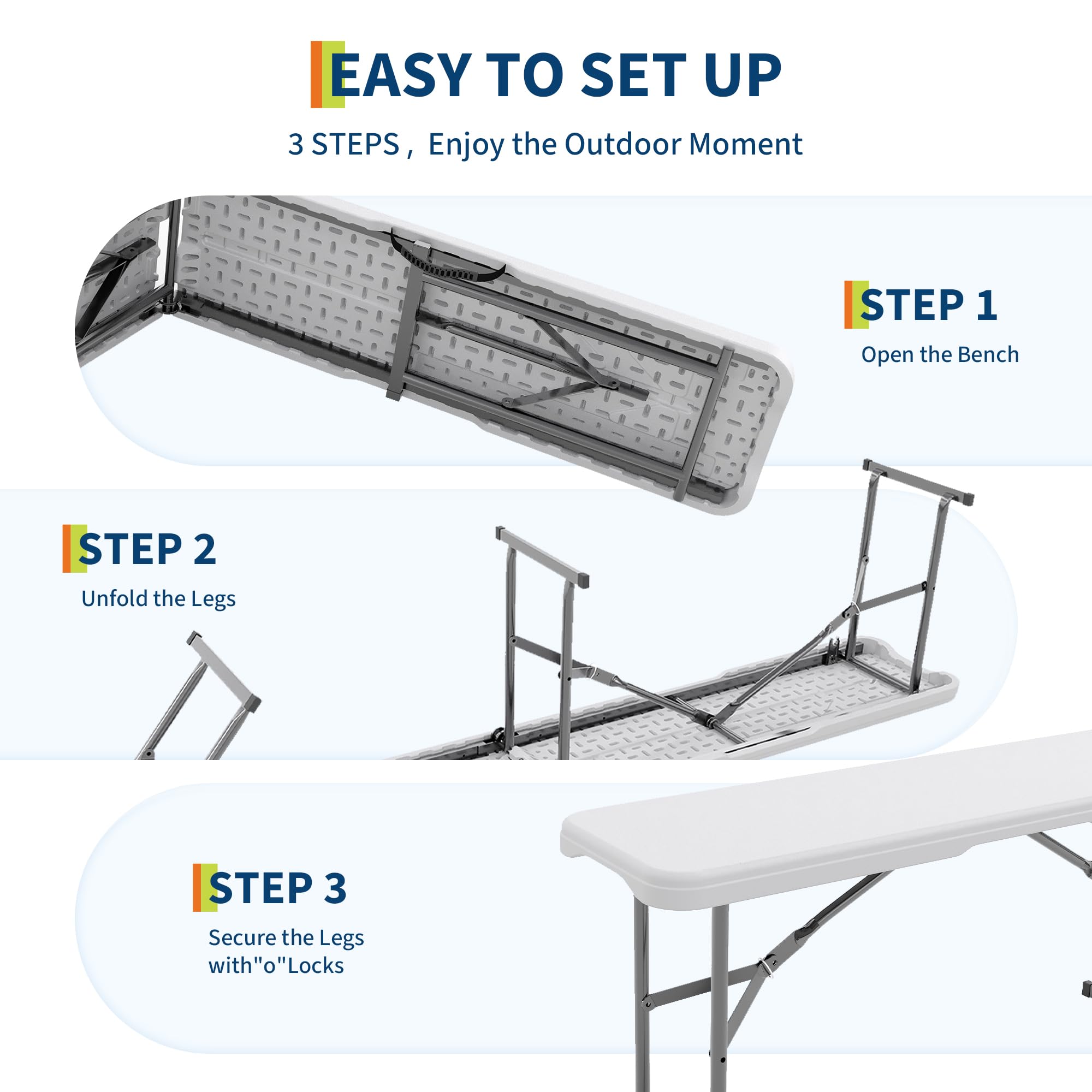 2-Pack 6ft Folding Outdoor Ben - Outdoor Furniture Diy review and price