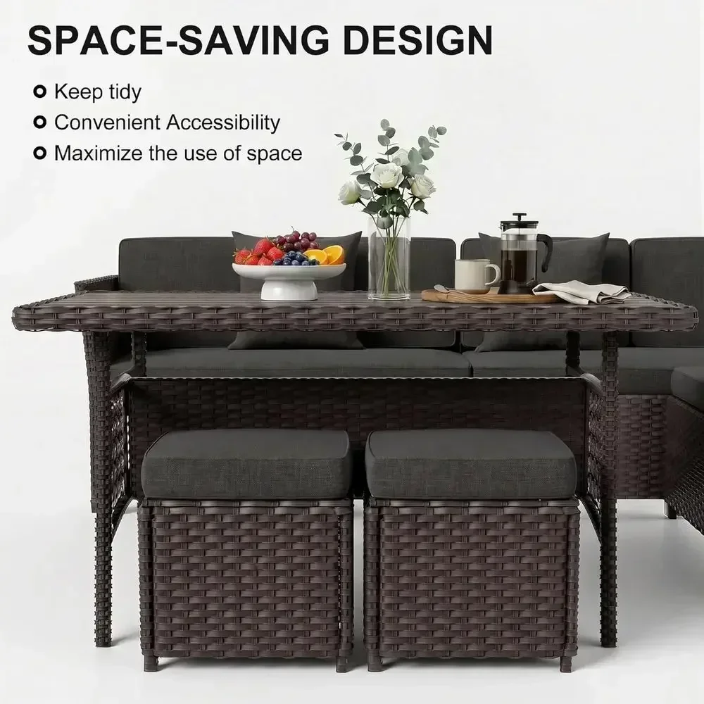 7-Piece Outdoor Wicker Patio F - Outdoor Furniture Metal Chairs review and price