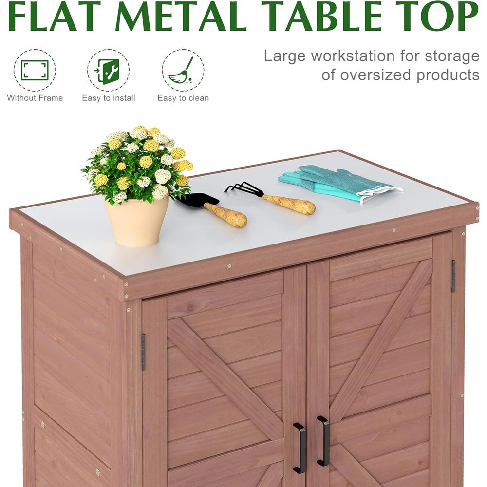 Outdoor Storage Cabinet & Pott - Outdoor Furniture Wood review and price